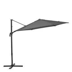 Parasol déporté NATERIAL Avea anthracite hexagonal, L.289 x l.289 cm