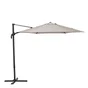 Parasol déporté NATERIAL Avea taupe hexagonal, L.289 x l.289 cm