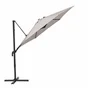 Parasol déporté NATERIAL Avea taupe hexagonal, L.289 x l.289 cm