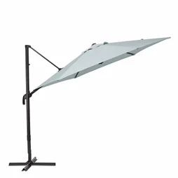 Parasol déporté NATERIAL Avea bleu hexagonal, L.289 x l.289 cm
