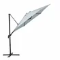 Parasol déporté NATERIAL Avea bleu hexagonal, L.289 x l.289 cm