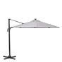 Parasol déporté NATERIAL Avea gris octogonal, L.287 x l.287 cm