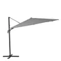 Parasol de cour NATERIAL Aura anthracite carré, L.286 x l.286 cm