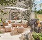Parasol de cour NATERIAL Aura blanc carré, L.286 x l.286 cm