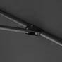 Parasol de cour NATERIAL Aura anthracite rectangulaire, L.386 x l.281 cm