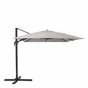Parasol NATERIAL Aura taupe rectangulaire, L.386.5 x l.281 cm
