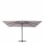 Parasol NATERIAL Aura taupe rectangulaire, L.386.5 x l.281 cm