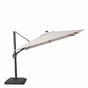 Parasol déporté NATERIAL Sonora taupe carré, L.288 x l.288 cm