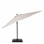 Parasol déporté NATERIAL Sonora taupe carré, L.288 x l.288 cm