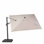 Parasol déporté NATERIAL Sonora taupe carré, L.288 x l.288 cm