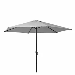 Parasol pied central Polar gris hexagonal, L.263 x l.262 cm