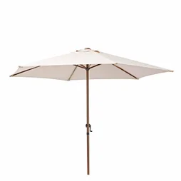 Parasol pied central Polar beige hexagonal, L.263 x l.262 cm