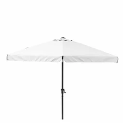 Parasol pied central NATERIAL Avea blanc hexagonal, L.296 x l.296 cm