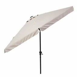 Parasol pied central NATERIAL Avea taupe hexagonal, L.296 x l.296 cm