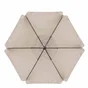 Parasol pied central NATERIAL Avea taupe hexagonal, L.296 x l.296 cm