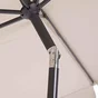 Parasol pied central NATERIAL Avea taupe hexagonal, L.296 x l.296 cm
