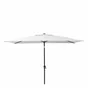 Parasol pied central NATERIAL Avea blanc rectangulaire, L.300 x l.200 cm