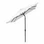 Parasol pied central NATERIAL Avea blanc rectangulaire, L.300 x l.200 cm