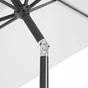 Parasol pied central NATERIAL Avea blanc rectangulaire, L.300 x l.200 cm
