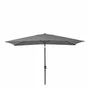 Parasol pied central NATERIAL Avea gris rectangulaire, L.300 x l.200 cm