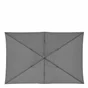 Parasol pied central NATERIAL Avea gris rectangulaire, L.300 x l.200 cm