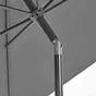 Parasol pied central NATERIAL Avea gris rectangulaire, L.300 x l.200 cm