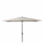 Parasol pied central NATERIAL Avea taupe rectangulaire, L.300 x l.200 cm