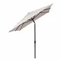 Parasol pied central NATERIAL Avea taupe rectangulaire, L.300 x l.200 cm