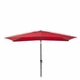 Parasol pied central NATERIAL Avea rouge rectangulaire, L.300 x l.200 cm