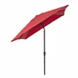 Parasol pied central NATERIAL Avea rouge rectangulaire, L.300 x l.200 cm