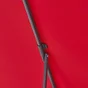 Parasol pied central NATERIAL Avea rouge rectangulaire, L.300 x l.200 cm