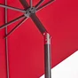 Parasol pied central NATERIAL Avea rouge rectangulaire, L.300 x l.200 cm