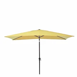 Parasol pied central NATERIAL Avea jaune rectangulaire, L.300 x l.200 cm