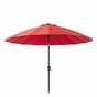 Parasol pied central NATERIAL Sinae rouge rond, L.252 x l.252 cm