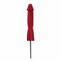 Parasol pied central NATERIAL Sinae rouge rond, L.252 x l.252 cm
