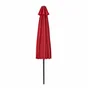 Parasol pied central NATERIAL Sinae rouge rond, L.252 x l.252 cm