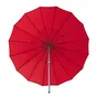 Parasol pied central NATERIAL Sinae rouge rond, L.252 x l.252 cm