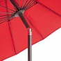 Parasol pied central NATERIAL Sinae rouge rond, L.252 x l.252 cm