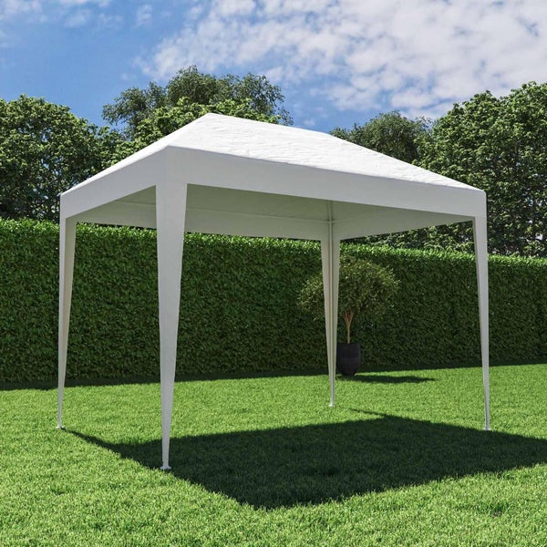 Tente Basic acier blanc, 5.6 m²