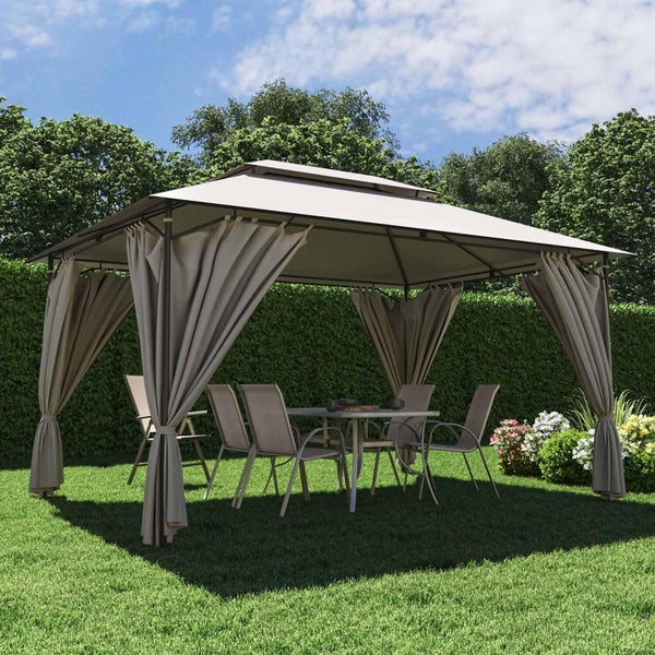 Tente NATERIAL Oxys acier, taupe, 12.17 m²