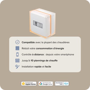 Thermostat connecté et intelligent filaire ou sans fil NETATMO