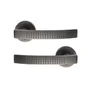 2 poignée sur rosace Louna canon de fusil gris mat INSPIRE, aluminium sans trou