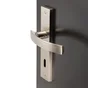 2 poignées de porte Louna trou de clé INSPIRE, aluminium entraxe 165 mm