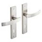 2 poignées de porte Louna trou de clé INSPIRE, aluminium entraxe 165 mm