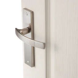 2 poignées de porte Louna sans trou INSPIRE, aluminium entraxe 165 mm