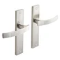 2 poignées de porte Louna sans trou INSPIRE, aluminium entraxe 165 mm