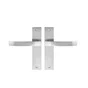 2 poignées de porte Louna sans trou INSPIRE, aluminium entraxe 165 mm
