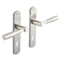 2 Poignées De Porte Nine Trou De Clé Inspire, Zinc Entraxe 165 Mm