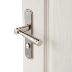 2 Poignées De Porte Nine Condamnation Inspire, Zinc Entraxe 165 Mm