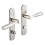 2 Poignées De Porte Nine Condamnation Inspire, Zinc Entraxe 165 Mm